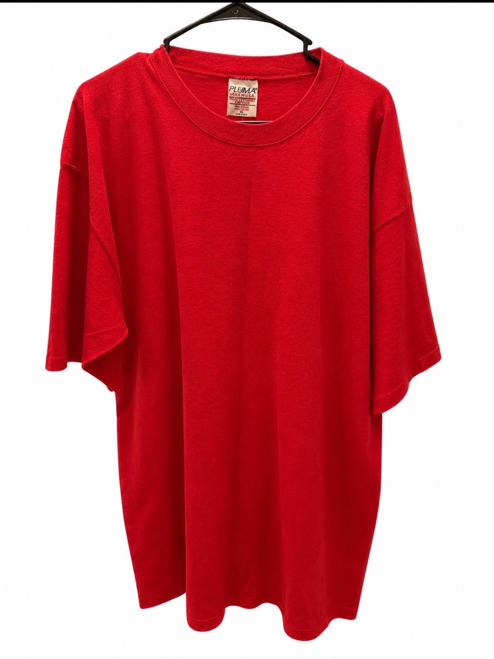 PLUMA 100% Cotton Classic Oversized Red Tee